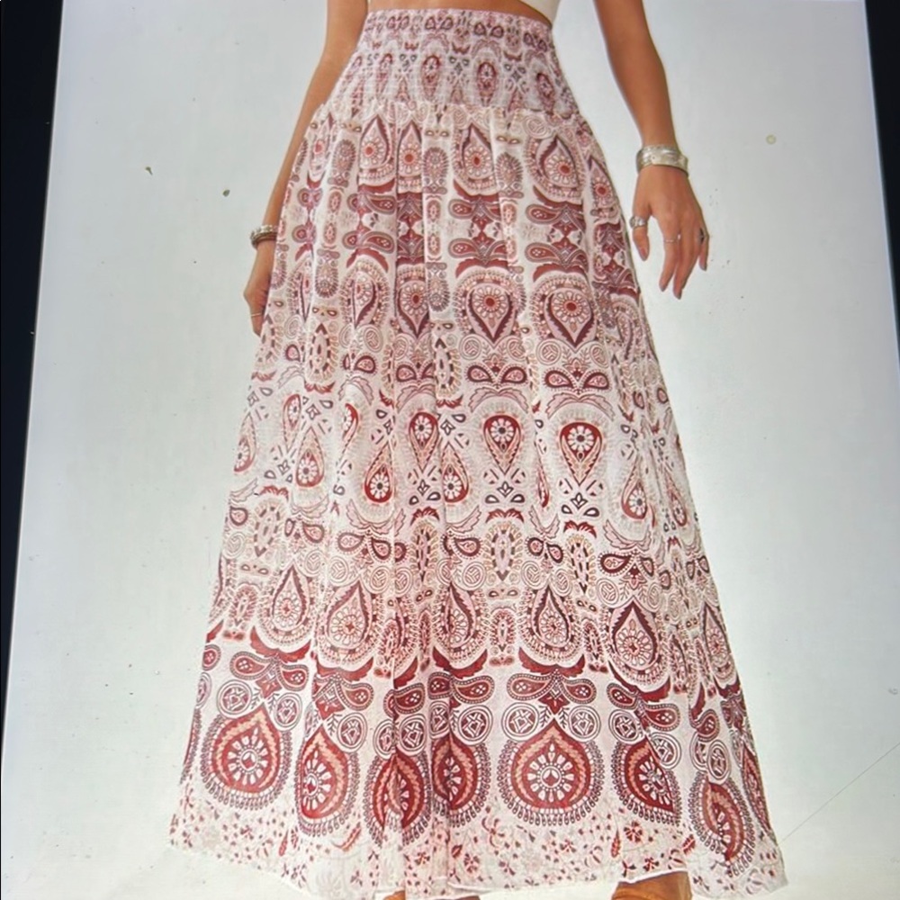 046. Elegant Paisley wide leg pants